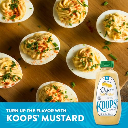 Image of Koops' Dijon Mustard - French Mustard, Gluten-Free, Kosher, Non-GMO, Made in the USA, From Quality Mustard Seeds, Rich and Delicious Flavor - 12 Oz, Pack of 2