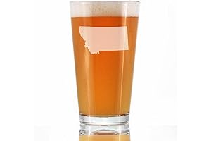 Pint Glass with Montana State Outline - The Perfect Souvenir for Montanans