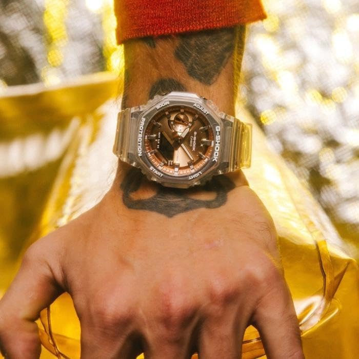 カシオーク G-SHOCK Gショック ジーショック 2100 カシオ CASIO アナデジ 腕時計 クリア ローズゴールド スケル