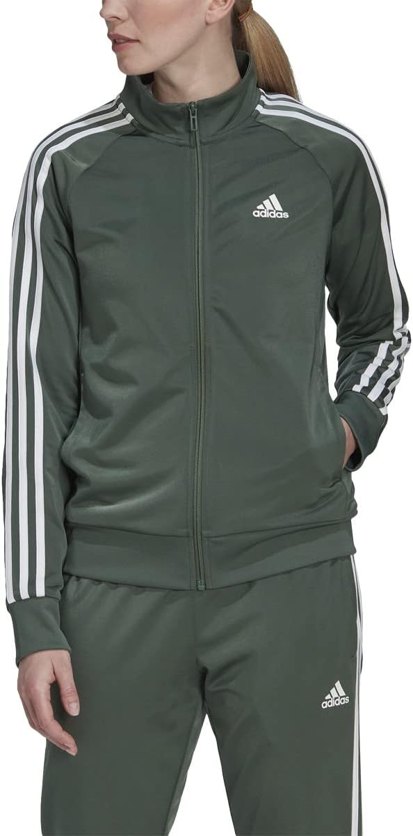 olive green adidas track jacket