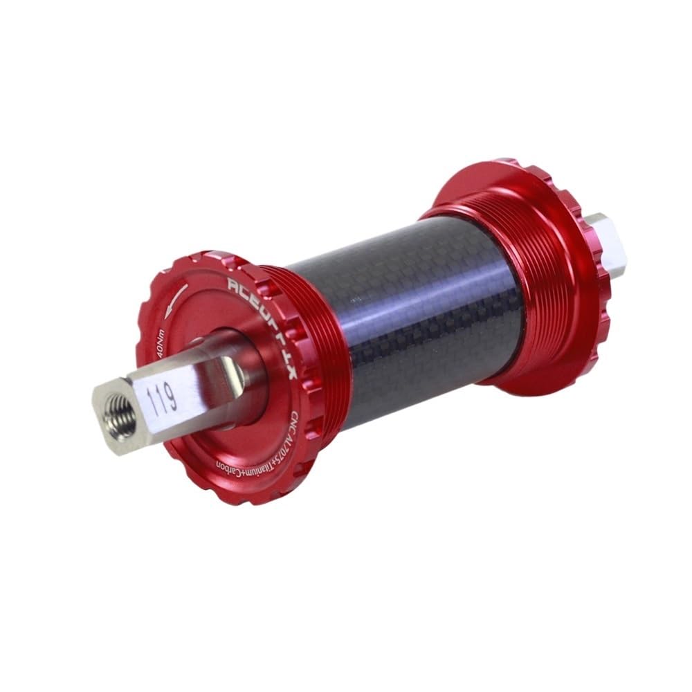 Tretlager Fahrrad Titan-Innenlager 119 mm for Fahrrad-Innenlager mit Gewinde, quadratischer Kegel