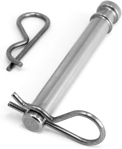 Miniatura 2 de LFPartS Kit de clip de sujeción con pasador de enganche de remolque de acero inoxidable de 58 pulgadas de diámetro para receptor de 2 pulgadas