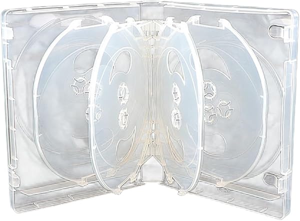 Boîte de rangement en plastique pour 10 disques pour CD et boîtiers de jeux Blu-ray, design portable pour une utilisation en déplacement (blanc) - 1