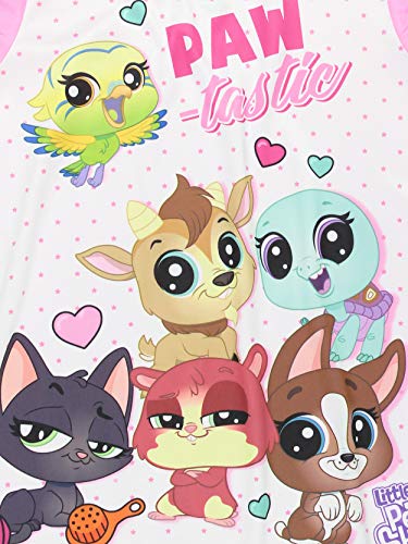 Littlest Pet Shop Lps Girl's Short Sleeve Nightgown Pajamas (10, White/Pink) #TOP6