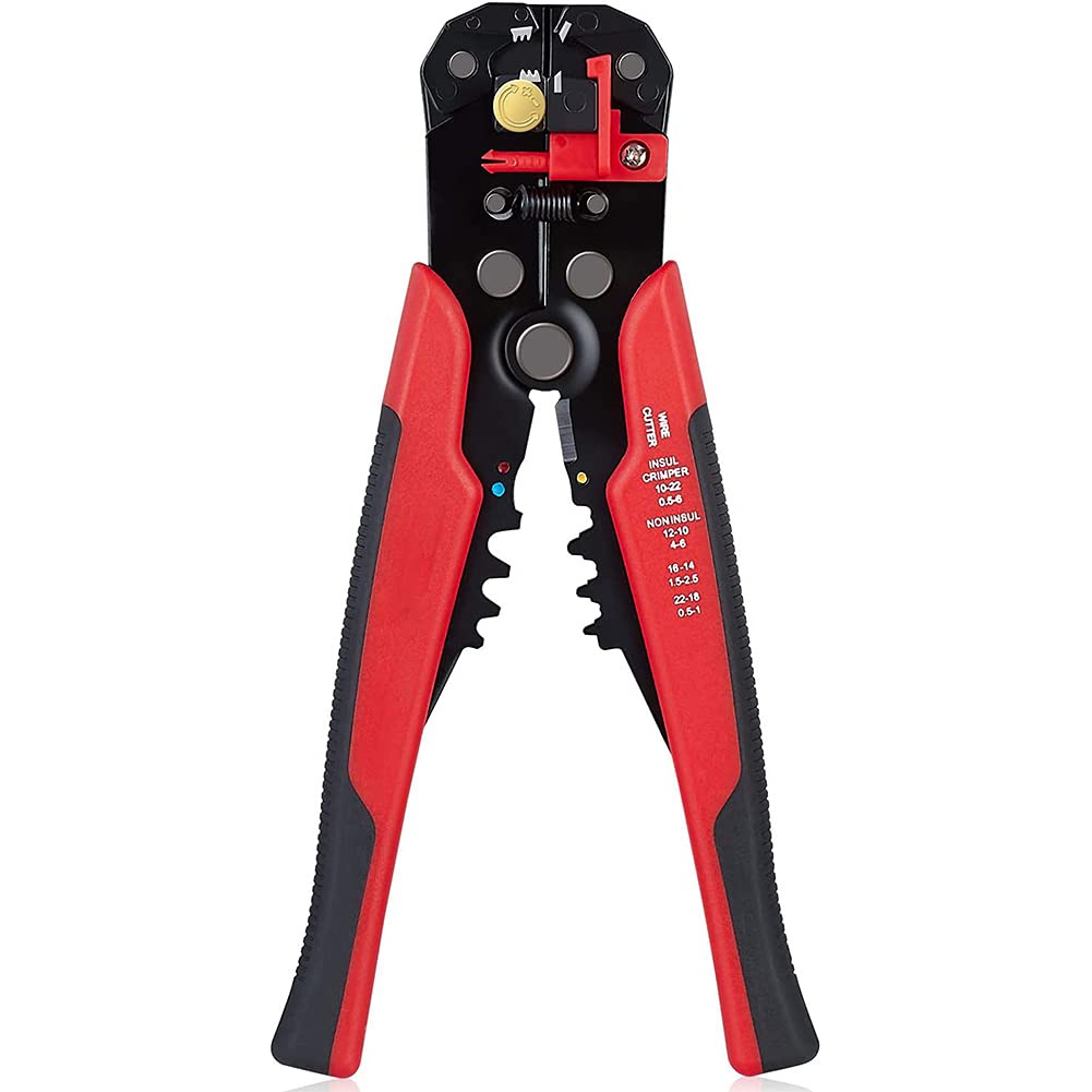 8-Inch Self-Adjusting Automatic Wire Stripper / Cutter / Crimper - Multi-Functional Pliers With Insulated Handles - View #4
