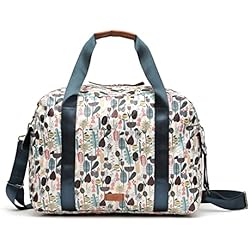 MISAKO Bosque Bolsa Fin de Semana Estampado con Bandolera extraíble - Bolsa de Viaje de Moda - Bolso Fin de Semana Grande Resistente Bosque Multicolor 32 X 45 X 20 cm