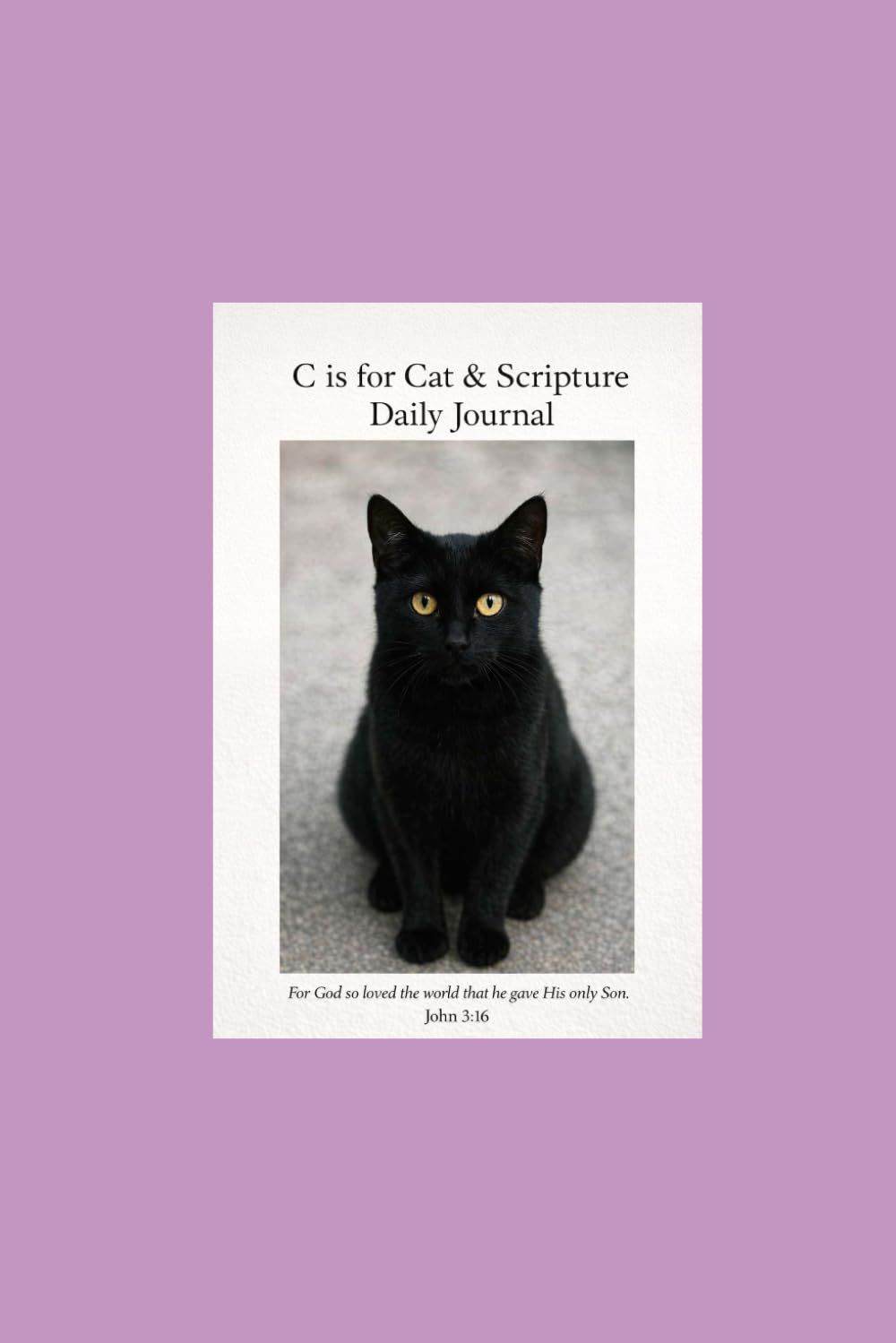C is for Cat & Scripture Daily Journal