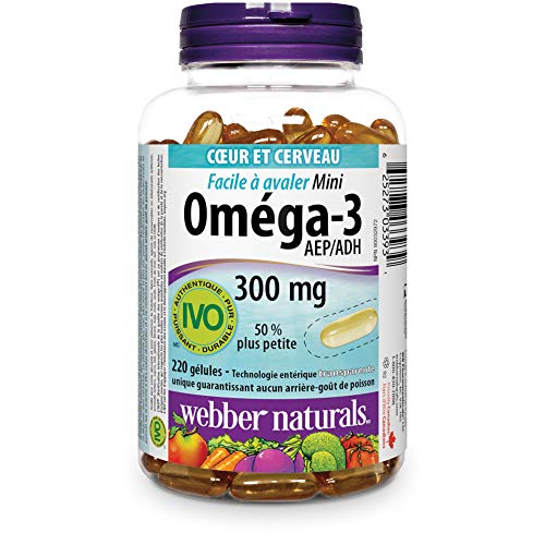 Webber Naturals Easy-Swallow Mini Omega-3, 300 Mg (Epa 180/Dha 120) 220-Count #TOP1