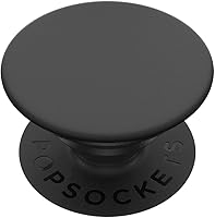 PopSockets Adhesive Phone Grip & Stand Black - Secure One-Hand Hold for iPhone, Samsung Galaxy, Android, Drop-Proof Grip