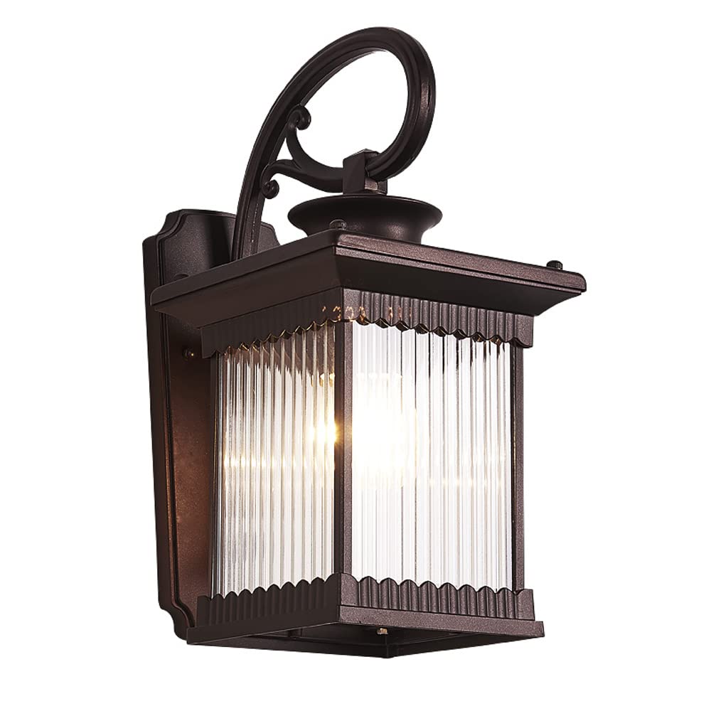 Applique de jardin rétro en métal et verre luminaire chaleureux pour allée de villa