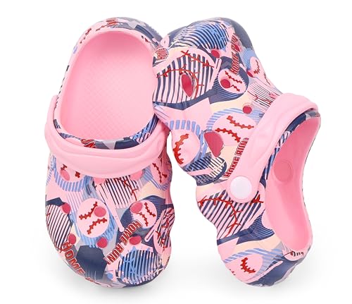 Image of INMINPIN Kids Cute Clogs Cartoon Garden Shoes Boys Girls Slides Slippers Indoor Outdoor Children Water Shower Beach Pool Sandals