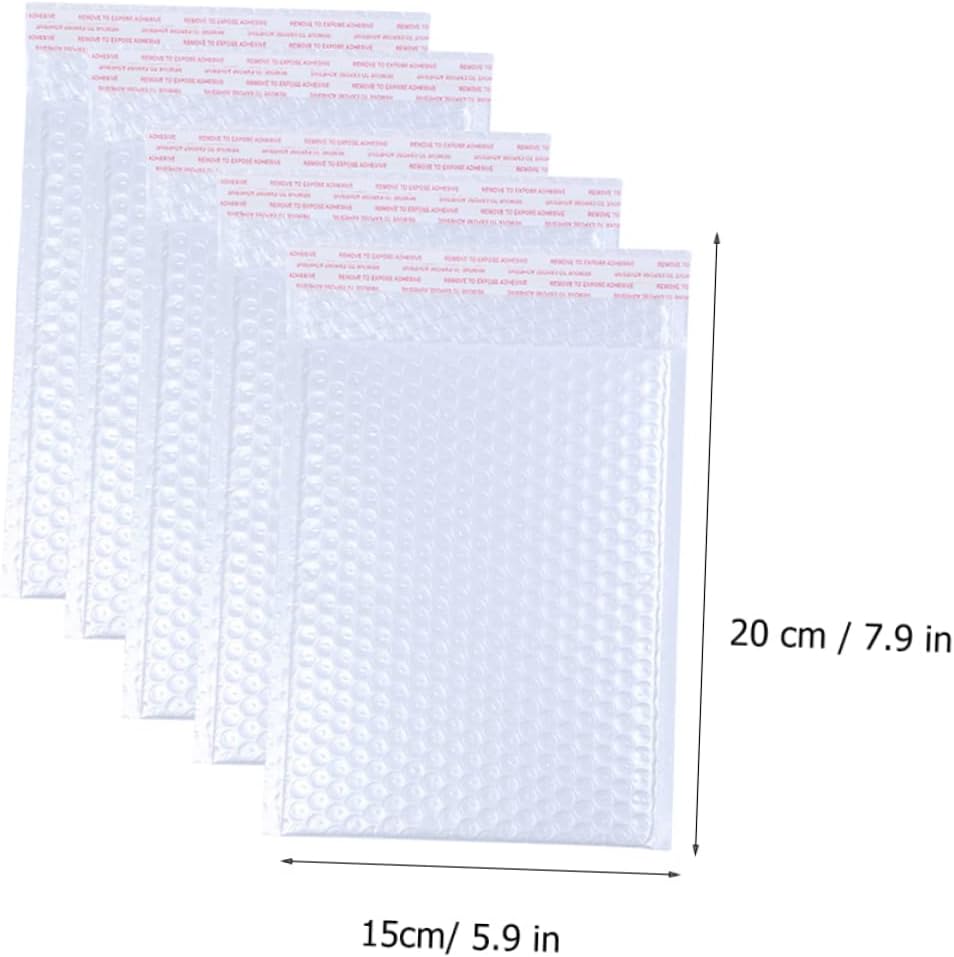 50pcs Shockproof Storage Mailing Pouches White for Packaging of Lightweight and Rain-resistant