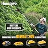 Pole Hedge Trimmer Cordless Compatible with DeWalt 20V Max Battery(Tool Only), 14.5ft Max Reach 20-Inch Dual Action Blade, Lightweight Telescoping Pole Hedge Trimmer with 150° Adjustable Head-Yellow