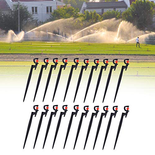 20 aspersores rotativos micro rotativos, rociadores de riego por encima de la cabeza, 23 × 14 × 5, 20 unidades, tipo G, rociadores rotativos de 360 grados, accesorios de boquilla de riego para césped