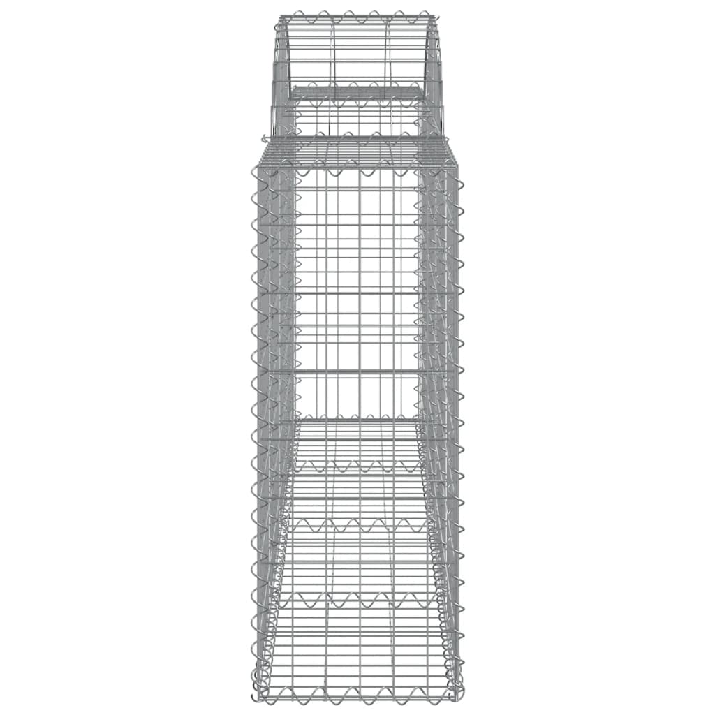 Gabionen 14er Set 200x30x80/100 cm Hochbogen Gabionenwand Eisen | Robuste Steinkörbe für Garten Terrasse und Vorgarten: Bogenelement zur Hangsicherung Sichtschutz und Außendekoration.