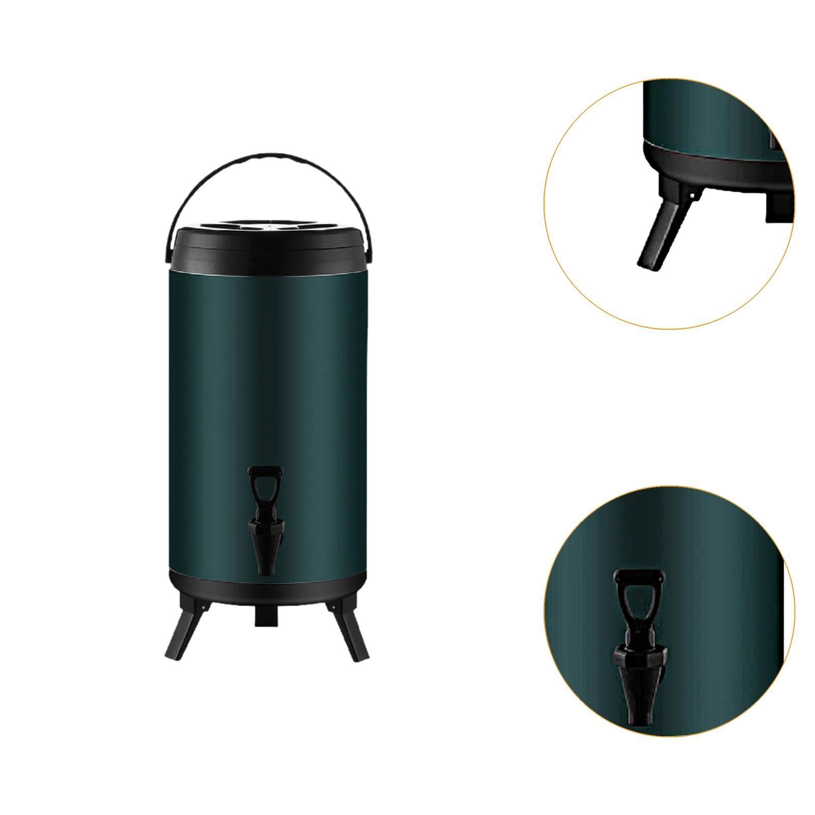 Dispensador de Bebidas de Doble Pared con Barril Aislado de Acero Inoxidable para Uso Doméstico con Grifo con Espiga. para Zumos Y Leche, tal como se describe, 12l