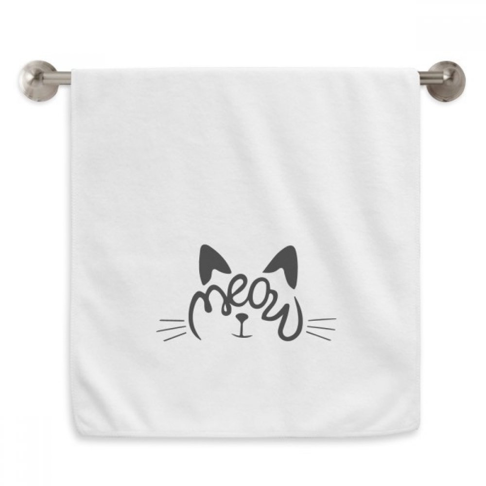 Serviettes débarbouillettes Cat Meow Citation blanc : fini les textiles rêches sur le visage