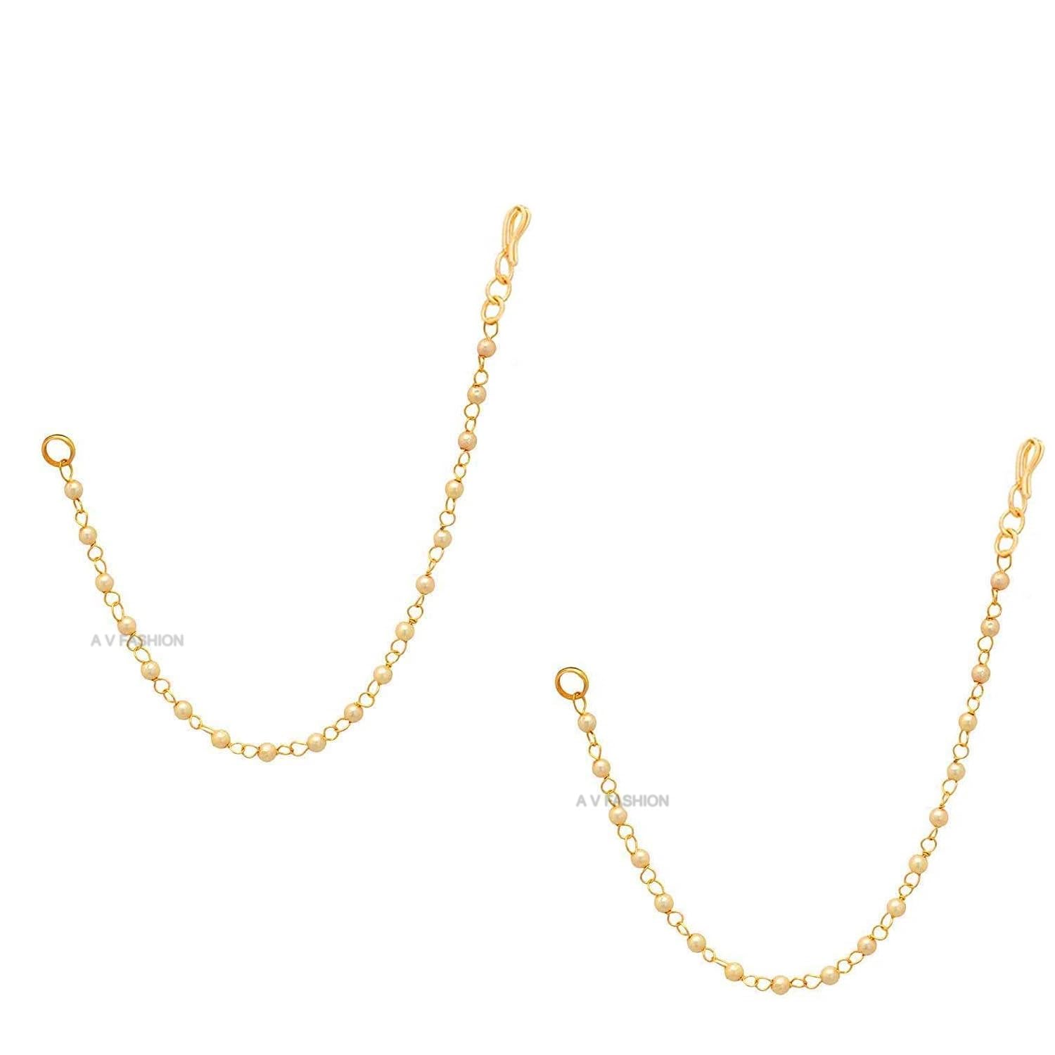 See full amazon price history chart for A V FASHION - Traditional Ethnic Kaan Chain White Pearl 1 line Earchain Long Earring Support Chain For Bridal Wedding jewellery for Women & Girls Pack of 1 Pair A V FASHION - Traditional Ethnic Kaan Chain White Pearl 1 line Earchain Long Earring Support Chain For Bridal Wedding jewellery for Women & Girls Pack of 1 Pair (B0CM9B6YG5) Amazon Price History, Amazon Price Tracker