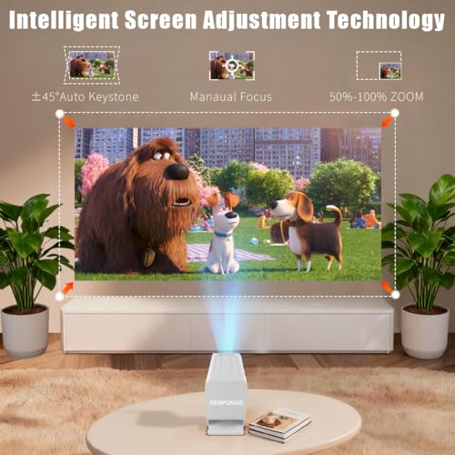 Image of Mini Projector with Wifi and Bluetooth,4K Supported Smart Projector