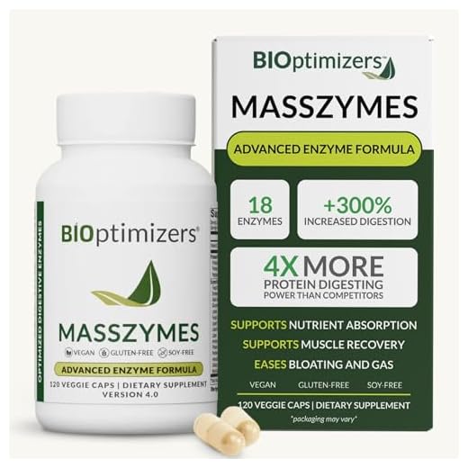 BIOptimizers MassZymes - Complete Digestive Enzymes Supplement for Gut Health - Bloating Relief for Men and Women - Lipase Amylase Bromelain Digestive Enzymes (120 Capsules)