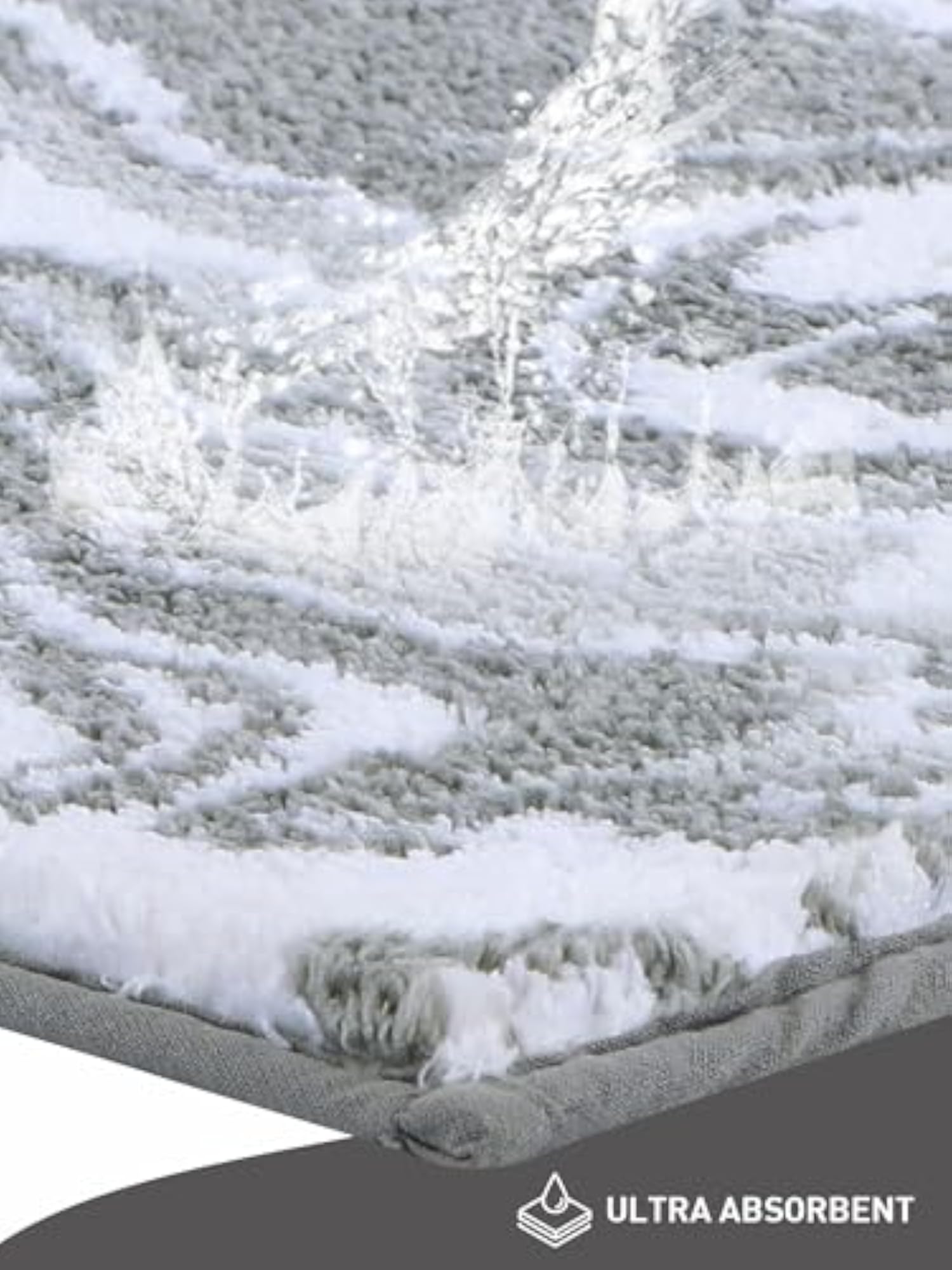 100% Polyester Heavy Weight Bath Mat, Ultra Soft and Plush