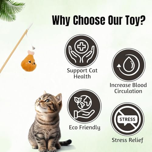 Image of Emily Pets Cat Scratcher (Pack of 3) with Toys - Cardboard Scratch Pad, Feather Wand, and Plush Toy, Durable and Anti-Slip for Cats and Kittens (Color May Vary)