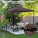 Yescom 10x10Ft Gazebo Top Replacement for Beach Cabanas for 1 Tier Outdoor Canopy Cover Patio Garden Yard Party Coffee Liqueur