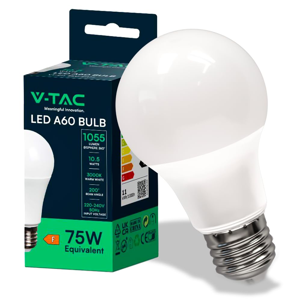 V-Tac Vt-2112-N Lampadina Led E27 10.5w Forma A60 Luce Bianco Caldo 3000k - 217350