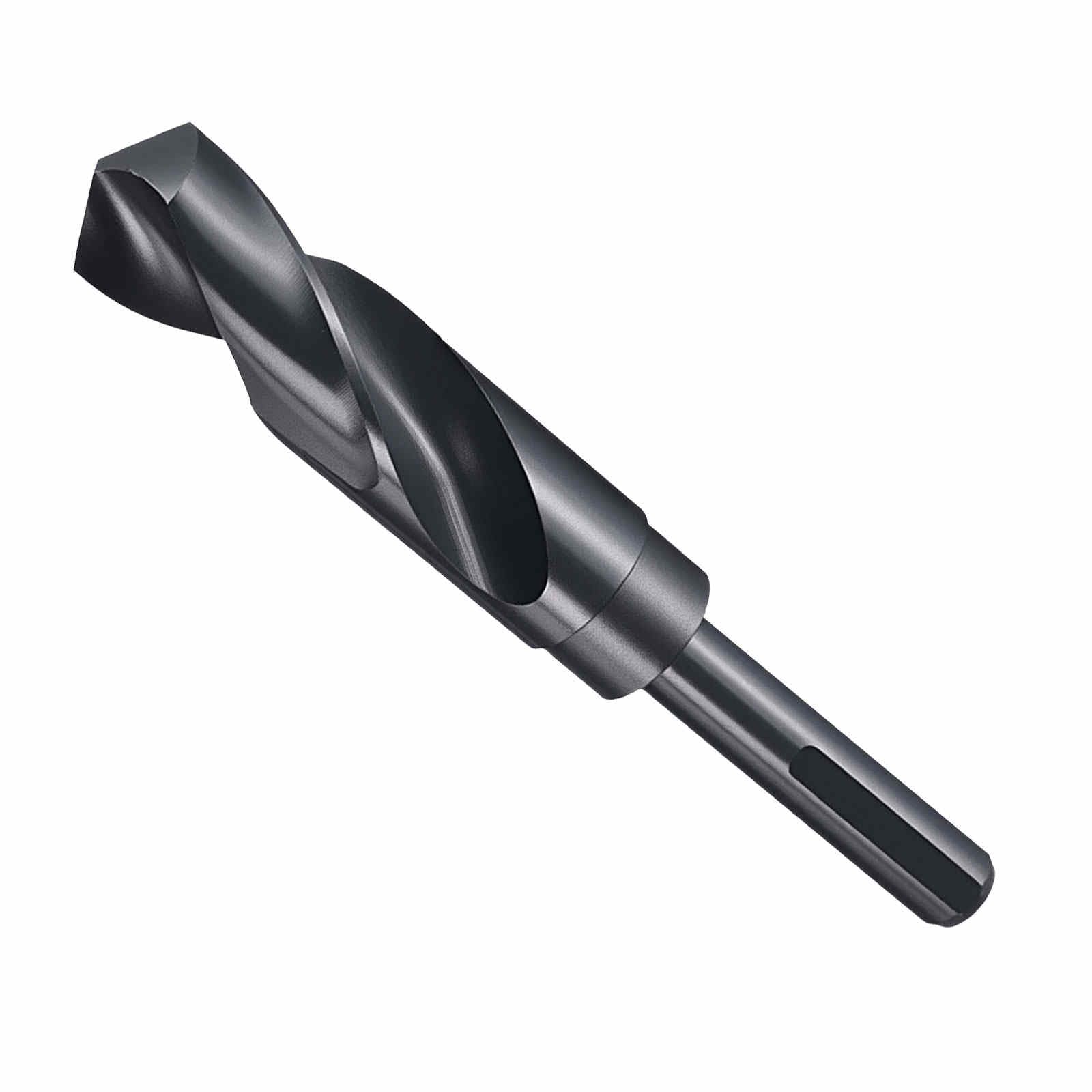 CoCud Drill Bit, 22.5mm Cutting Diameter, 1/2" Reduced Shank 3-Flat 4341 HSS Nitriding Black 118° Cutting Angle Bits - (Applications: for Drilling Plastic Wood) — image 1