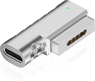 RuhZa Magnetic 90 Degree USB C to Magnetic Safe-2 L-Tip Adapter, Type-C to Safe L T-Head PD 100W Power Fast Charging Conve Price In India