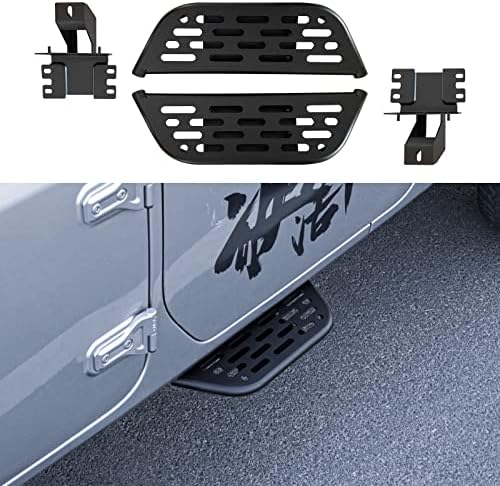 SZYANG Fit 2018-2022 Jeep Wrangler JL Side Steps Nerf Bar Front Door Running Boards 2/4 Door for 2018 2019 2020 2021 2022 Jeep Wrangler Accessories (Jeep Wrangler JL, Front Door 2pcs)