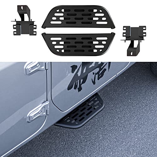 Szyang Fit 2018-2022 Jeep Wrangler Jl Side Steps Nerf Bar Front Door Running Boards 2/4 Door For 2018 2019 2020 2021 2022 Jeep Wrangler Accessories (Jeep Wrangler Jl, Front Door 2Pcs) #TOP1