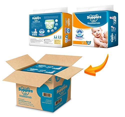 Image of Supples Baby Diaper Pants, Monthly Mega-Box, Large, 124 Count & Baby Diaper Pants, Monthly Mega-Box, Medium, 144 Count