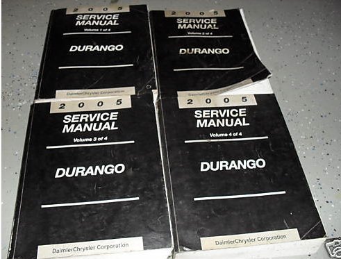 2005 Dodge Durango Repair Shop Manual Original 4 Volume Set: chrysler