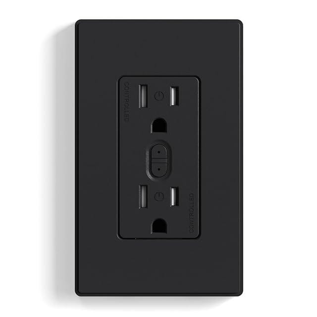 ELEGRP Smart Plug Smart in-Wall Outlet Compatible with Alexa and Google Assistant 2 4GHz Wi-Fi Smart Receptacle with