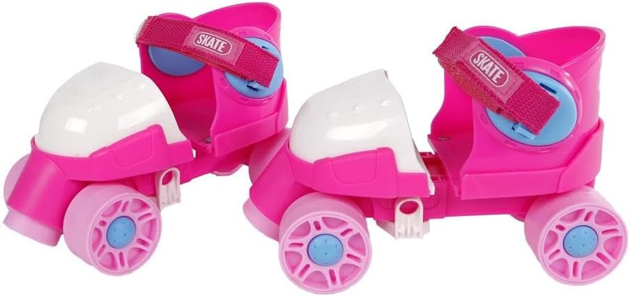Kids Globe 720522 Roller Skates Pink (Adjustable Size 24-30, Inline Skates for Children, Skates with Learning Aid), Size