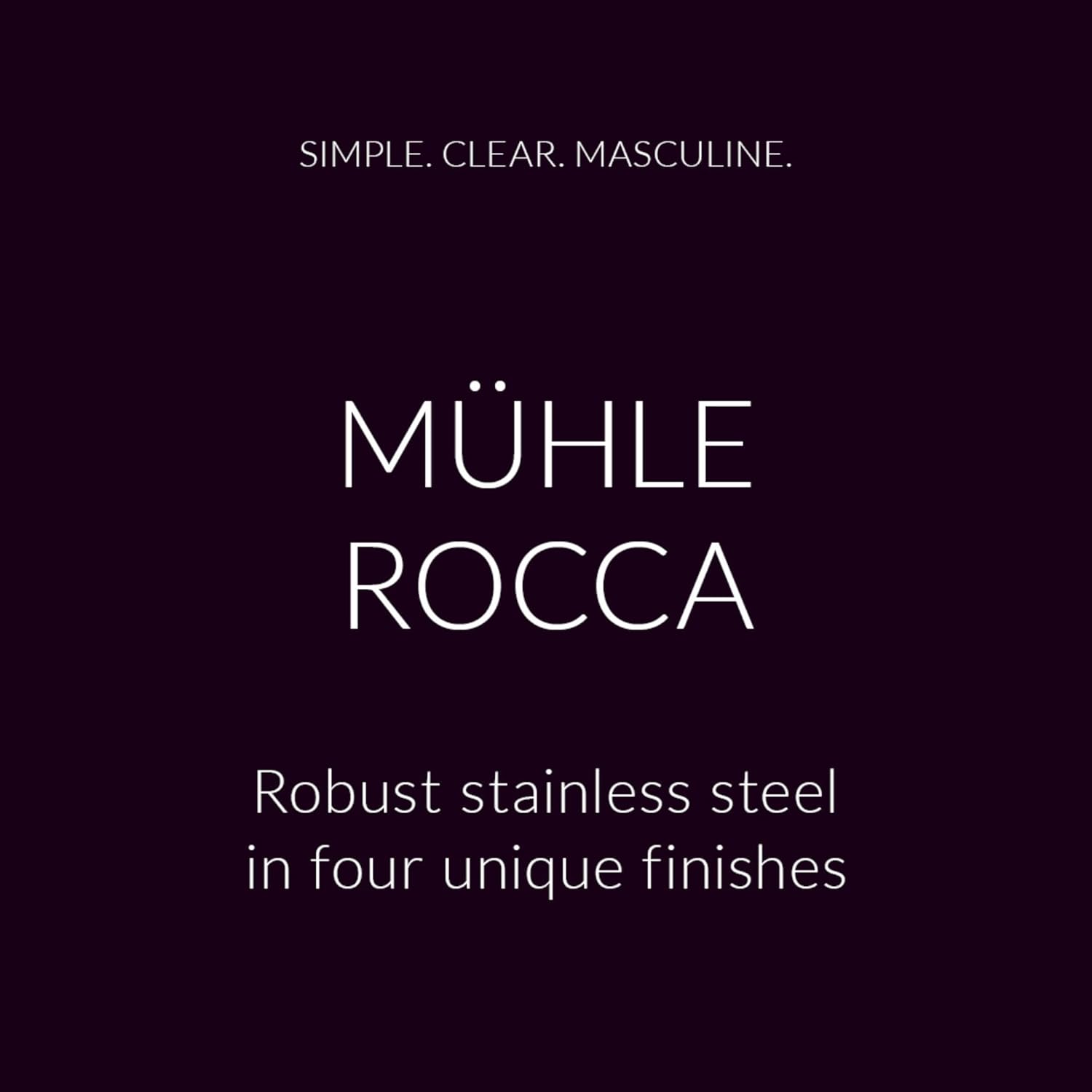 MÜHLE ROCCA Jet Black Stainless Steel Safety Razor