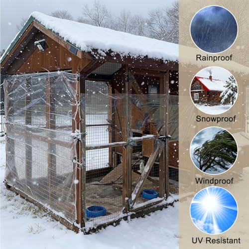 Lona impermeable exterior transparente de PVC 0.35mm con ojales metálicos 6