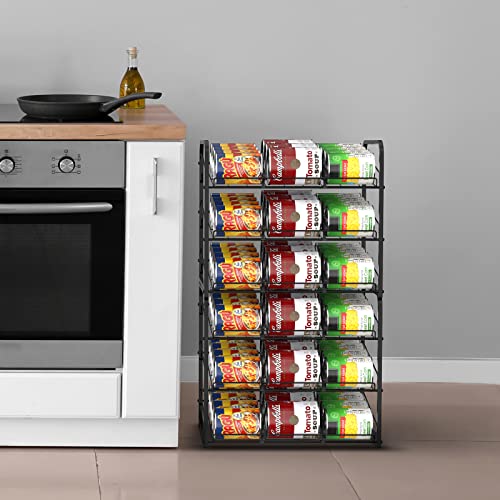 Stackable Can Rack Organizer 2 Pack Can Dispenser For Food Storage Can Organizer For Kitchen Pantry Cabinet Hold Up To 72 Cans Black #TOP4