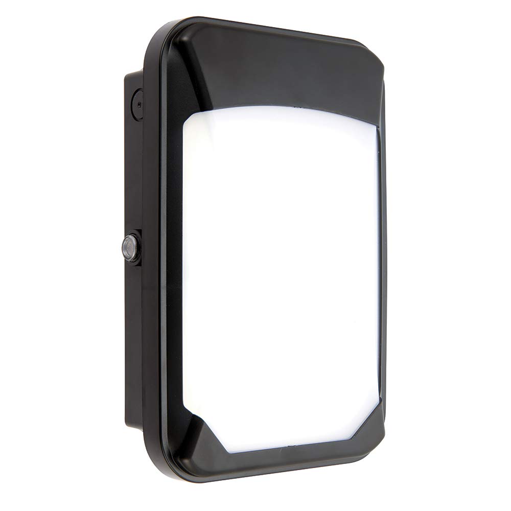 Saxby Lighting Black Saxby 77916 Lucca Mini Photocell Sensor Ip65 Outdoor 17W Cool White Led Bulkhead