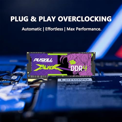 Image of PUSKILL DDR4 Laptop RAM 32GB Kit (2x16GB) 3200MHz (PC4-25600) 260-Pin SODIMM CL22 1.2V - Plug and Play Upgrade for Gaming Laptops and Notebooks, Compatible with Intel & AMD
