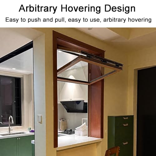 Ventana de concesión plegable 66x76cm de aluminio para servicio en cafés 6