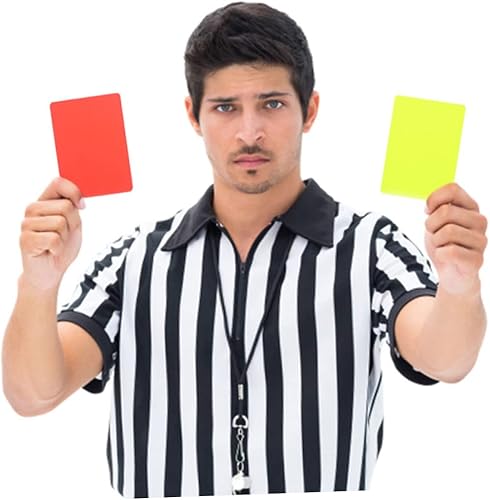 Miniatura 3 de 10 tarjetas de árbitro de fútbol rojo oficiales de fútbol estándar tarjetas de expulsión y advertencia ideales para juegos deportivos y kits de