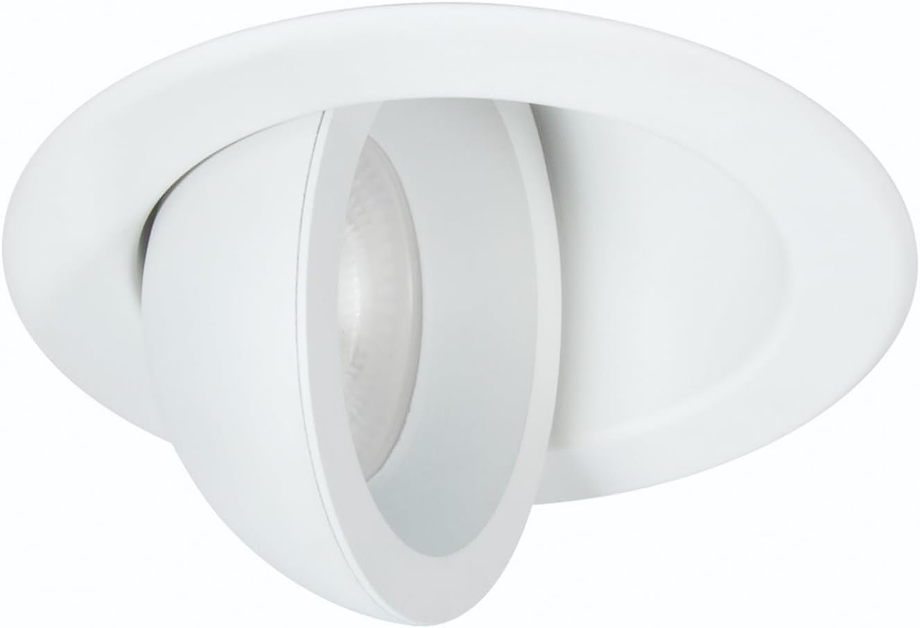 WAC Lighting Lotos 4in LED Regressed Adjustable Recessed Light 5-CCT Selectable 9W 775 Lumens IC-Rated Airtight 120V-277V Universal in White