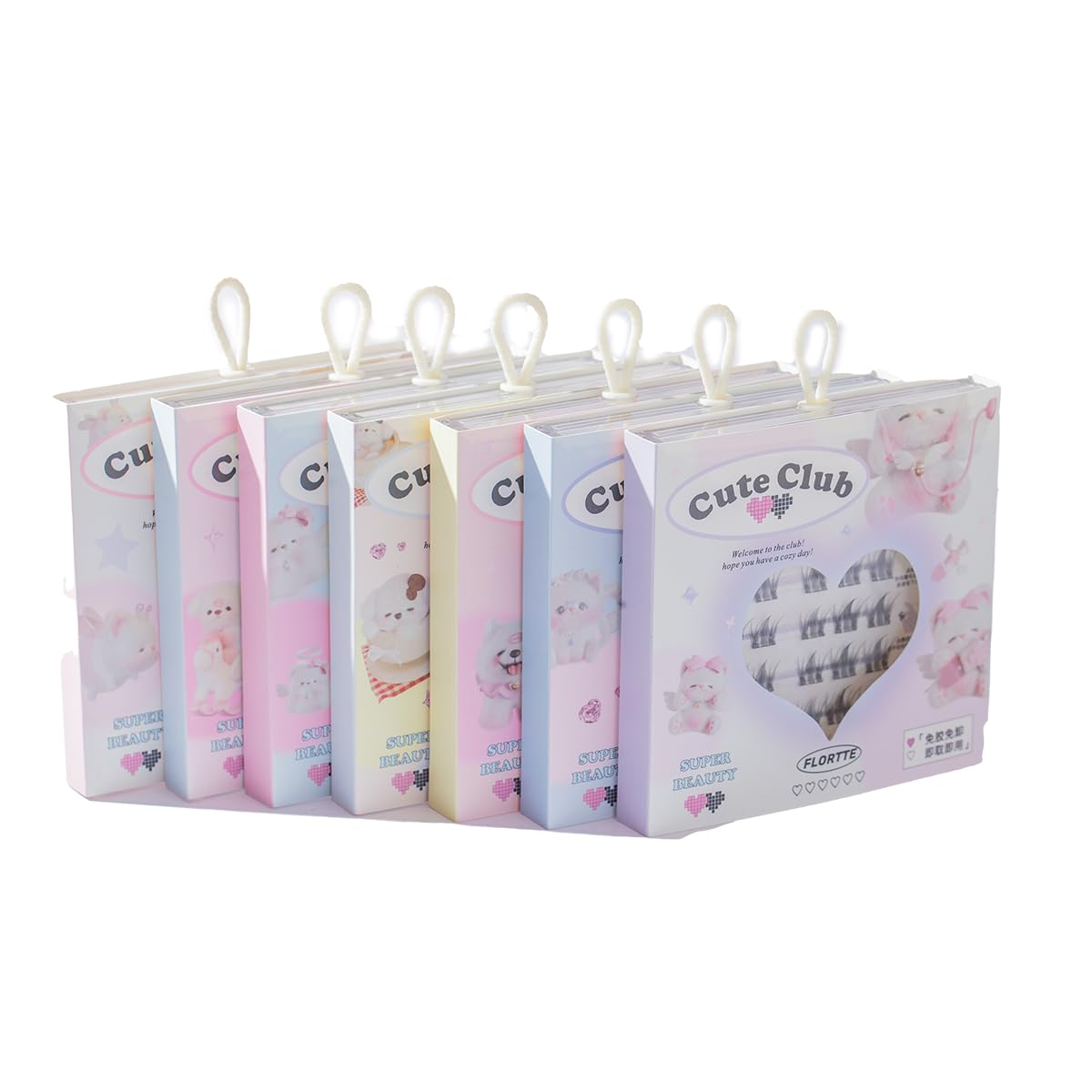 FLORTTE Flortte Glue-Free False Eyelashes Super Beauty Series - No Glue Needed | Clustered Design | Natural Volume | Easy Application | Long-Lasting Wear (N02#Naive)