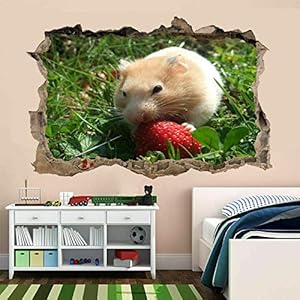 3D-look muur sticker Dier muur doorbraak muurschildering sticker sticker muur sticker 55x83cm