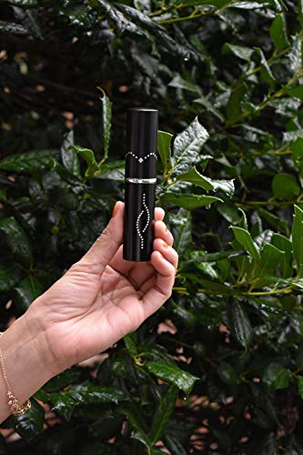 FIGHTSENSE Flashlight Lipstick Stun Gun Women Self Defense Bright Led Flashlight - Rechargeable Battery (Black)