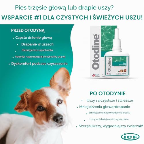 Cif 8009722000802 Środek do Usuwania Woskowiny z Uszu Psów i Kotów, 100 ml