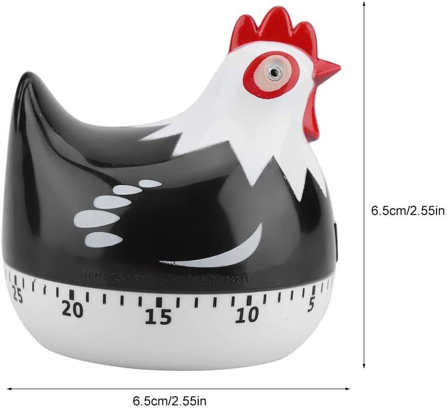 Miniatura 5 de Lindos temporizadores de 60 minutos de alarma fuerte, temporizador manual de pollo de dibujos animados de cocina, temporizador para cocinar y