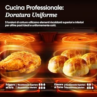 COSORI Friggitrice ad Aria 10 Litri, 7 in 1 Doppia Resistenza TwinFry con Doppio Cestello 5L+5L e Separatore Rimovibile, 2800W Air Fryer WiFi, 40-240℃, 70 Ricette Online, TF-102S